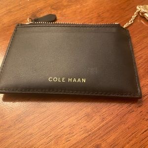COLE HAAN Black Wallet with Keychain